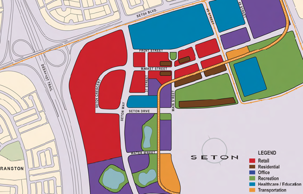 Map of Seton Neighbourhood across from Auburn Bay