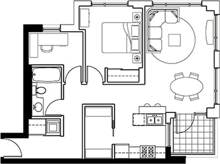 the new floorplan livingroom window overlooks water
