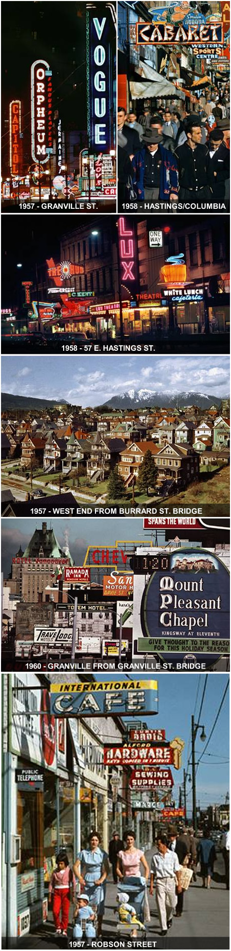 Vancouver in the late 1950s and early 1960s