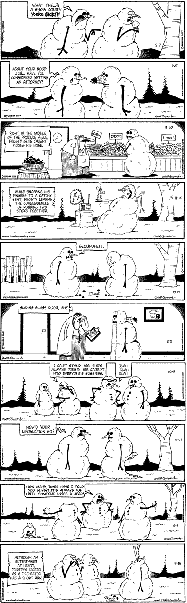 Snowmen funnies for the winter season